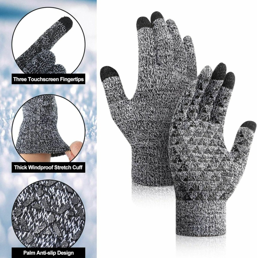 SATINIOR Winter Gloves For Men 4 Pairs Touch Screen Texting Warm Gloves Fleece Lined Thermal Cold Weather Gloves For Men Wholesale