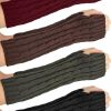 Geyoga 4 Pairs Knitted Arm Warmers Gloves Winter Long Fingerless Gloves Thumb Hole Gloves Mittens For Women And Men Wholesale