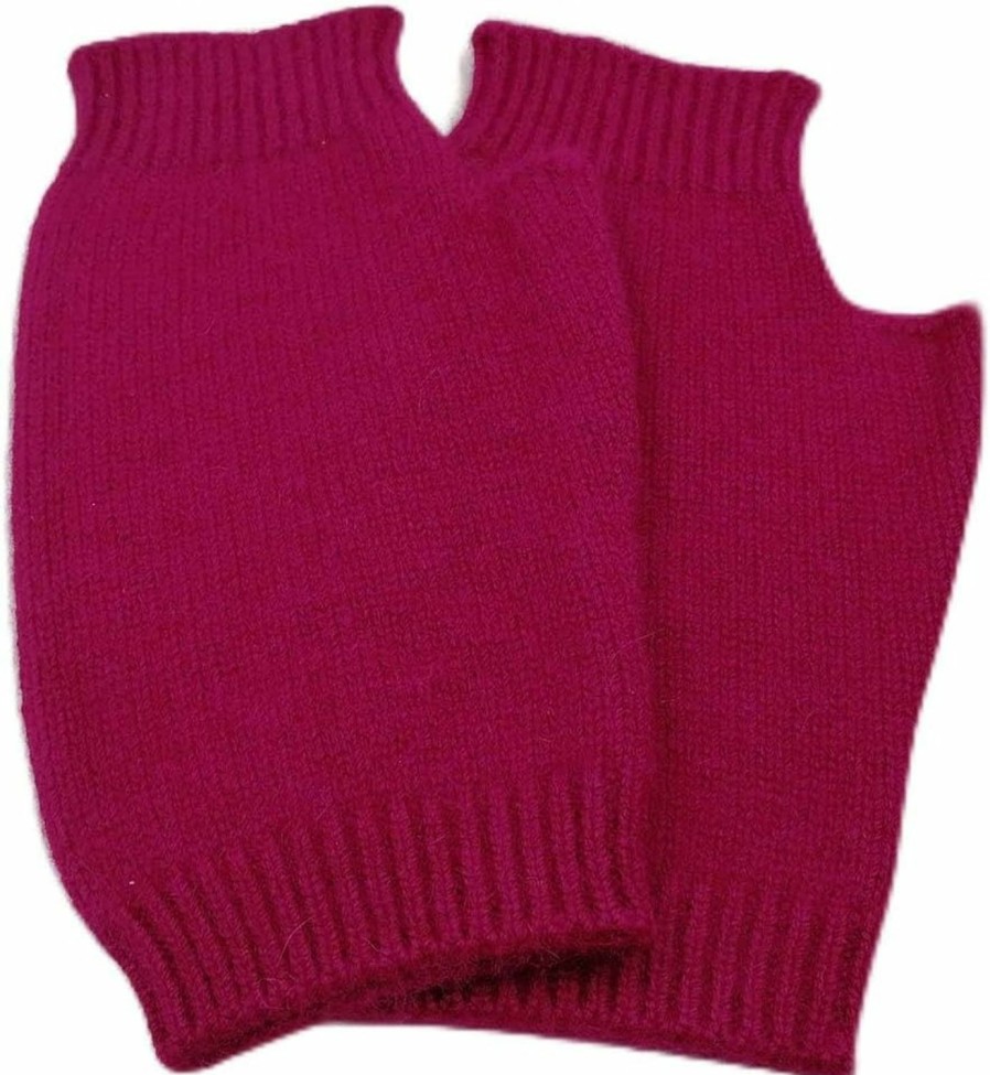 iMongol Imongol Pure Cashmere Women Men Uni Fingerless Mittens Gloves Half Fingers, Thumb Hole Thick 3Ply Yarn Hot