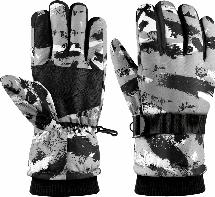 ONESING Onesing Ski Gloves Men Snowboard Gloves Waterproof Touchscreen Gloves Warm Winter Snow Gloves For Men Women Cold Weather Clearance