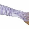 ZaZa Bridal Grace Fingerless Long Gathered And Beaded Gloves, Lavender Wholesale