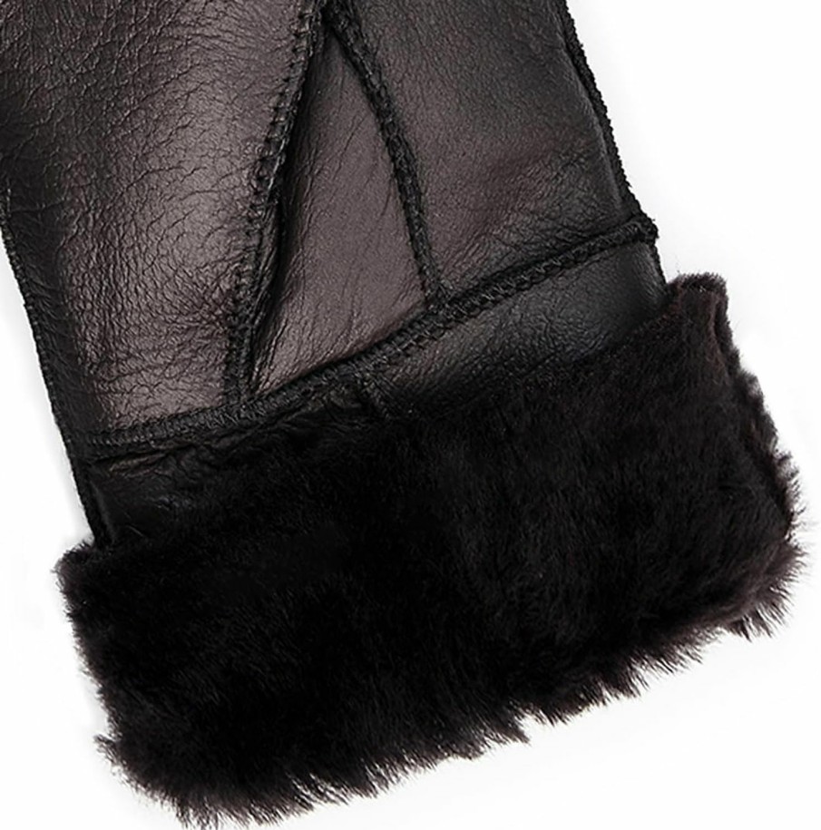 Harssidanzar Harssidanzar Womens Shearling Gloves Winter Fur Gloves For Woman Sheepskin Leather Gloves For Cold Weather Kl029Us Hot