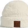 C.C C.C Sherpa Cuff Beanie Hat Suede Logo And Sherpa Mitten Gloves (Hat-008,Mt-008) Online