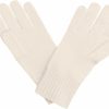 State Cashmere State Cashmere Classic Jersey Knit Gloves 100% Pure Cashmere Ribbed Cuffs Hot