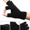 VEdusa Vedusa 1Pair Black Winter Half Fingerless Gloves Knitted Fingerless Mittens Warm Stretchy Gloves Women'S Womens Gloves Fingerless For Men And Women Clearance