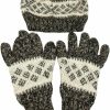 Generic Women'S Alpaca Wool Hat Gloves Knit Winter Best