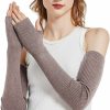 Novawo Novawo Wool Blend Warm Arm Warmers Super Soft Long Fingerless Gloves For Women Best