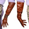 DooWay Dooway Women'S Long Leather Gloves Wide Flared Sleeves Elbow Length Cosplay Dress Opera Club Party Gloves New