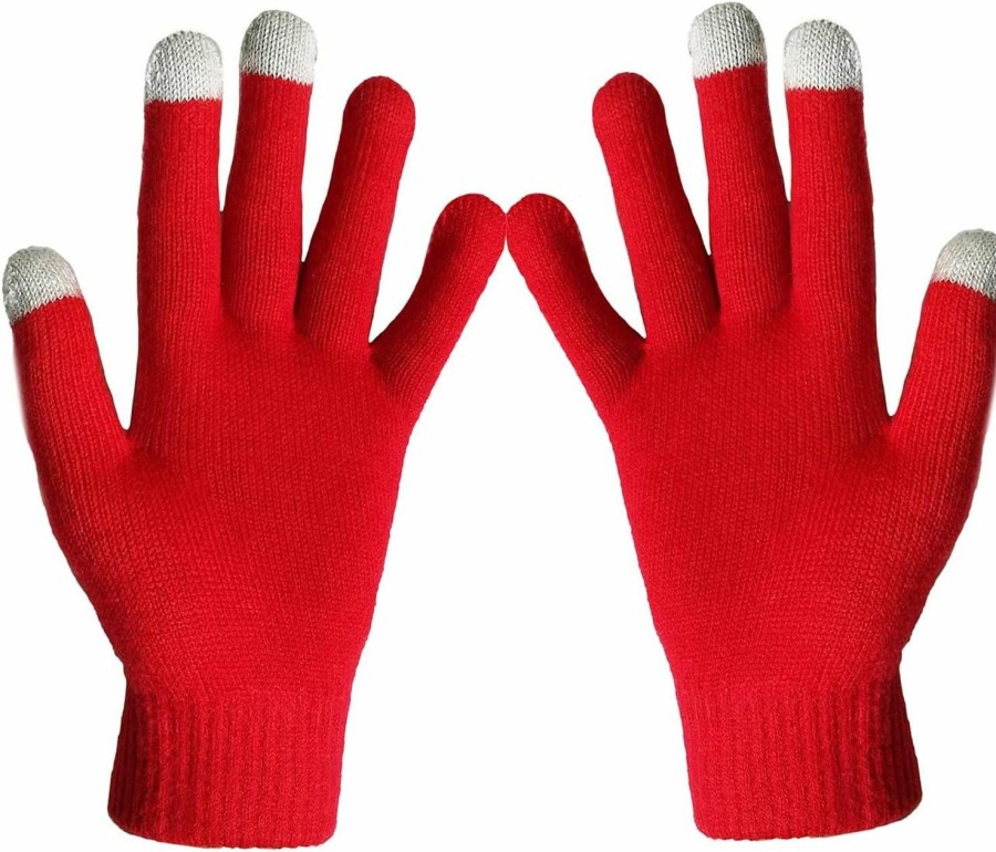 Share Maison Share Maison Women'S Solid Cashmere Wool Knitted Gloves With Touch Screen Fingers Winter Warm Thick Gloves Online