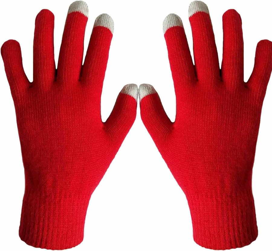 Share Maison Share Maison Women'S Solid Cashmere Wool Knitted Gloves With Touch Screen Fingers Winter Warm Thick Gloves Online