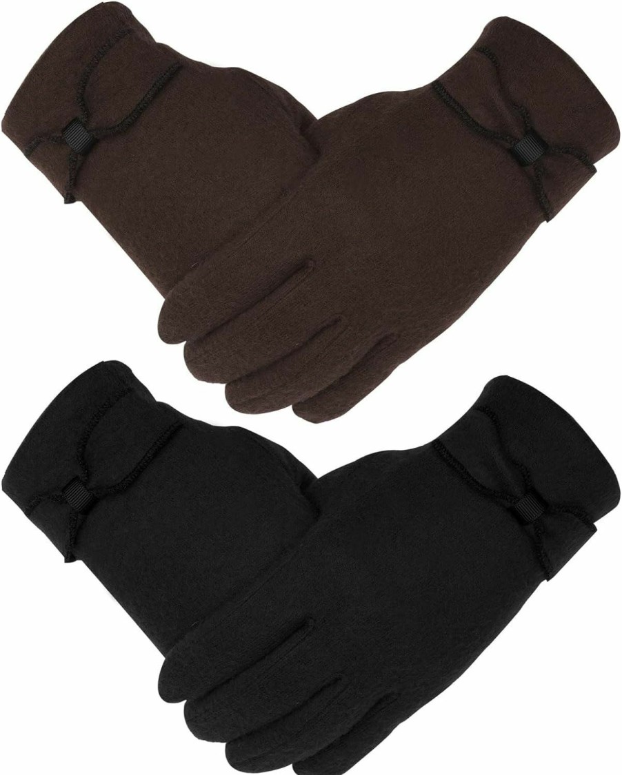 COMF-PRO Comf-Pro Winter Gloves For Cold Weather - Comfortable Womens Gloves Snow Gloves Windproof Warm Driving Gloves 2 Pairs Wholesale