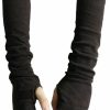 Generic Yourbro Knitted Long Fingerless Mittens Warmer Stretchy Mitten Uni Crochet Half Finger Long H (Coffee) Clearance