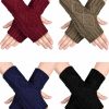 SATINIOR Satinior 4 Pairs Women Winter Warm Knit Fingerless Gloves Thumbhole Arm Warmers Mittens New