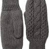 THE NORTH FACE The North Face Cable Knit Mitt Womens Rabbit Grey/Quail Grey Large/X-Large Best