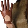 DooWay Dooway Women Sexy Leather Gloves Touchscreen Texting Genuine Sheepskin Cosplay Costume Driving Motorcycle Full Finger Gloves New