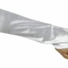 Greatlookz Cinderella Satin Fingerless Elbow Length Gloves, White Hot