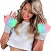 FlashingBlinkyLights Flashingblinkylights Light Up Fuzzy Fingerless Led Glow Gloves Best