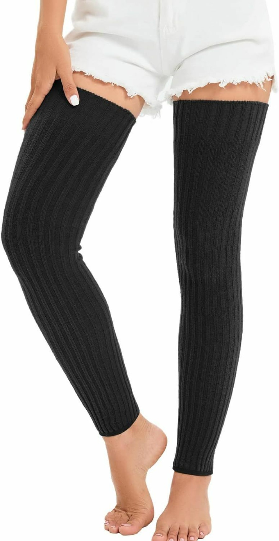 Amazon Women'S Extra Long Stirrup Leg Warmers Winter Knitted Over Knee Thigh High Footless Socks Hot