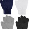 Hicdaw Hicdaw 4-6 Pairs Women Winter Gloves Warm Fleece Lined Knit Gloves For Adult Men Women Gloves Wholesale