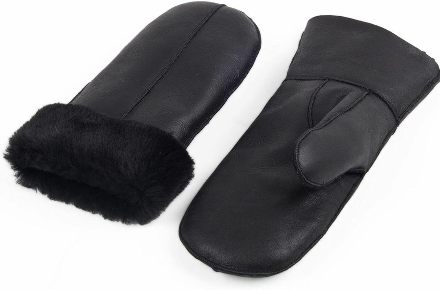 Zavelio Women'S Premium Shearling Sheepskin Leather Fur Mittens Online