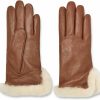 UGG Ugg Women'S Touchscreen Sheepskin Leather Vent Gloves, Smartphone Screen Ready Warm Winter Glove For Cold Weather Clearance