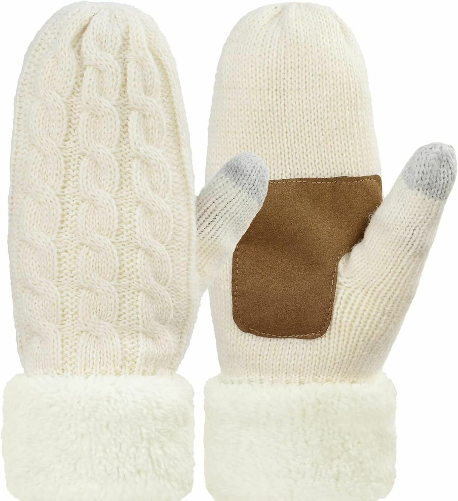 Zando Zando Winter Warm Mittens For Women Thick Knitted Mittens Gloves Soft Lining Mittens Cold Weather Accessories Gifts Online