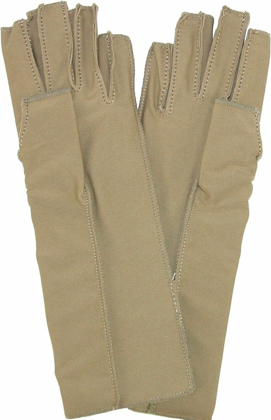 isotoner Isotoner Therapeutic Compression Fingerless Gloves, Large, Camel Tan Hot