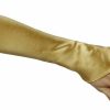 Greatlookz Cinderella Satin Fingerless Elbow Length Gloves, Gold Best