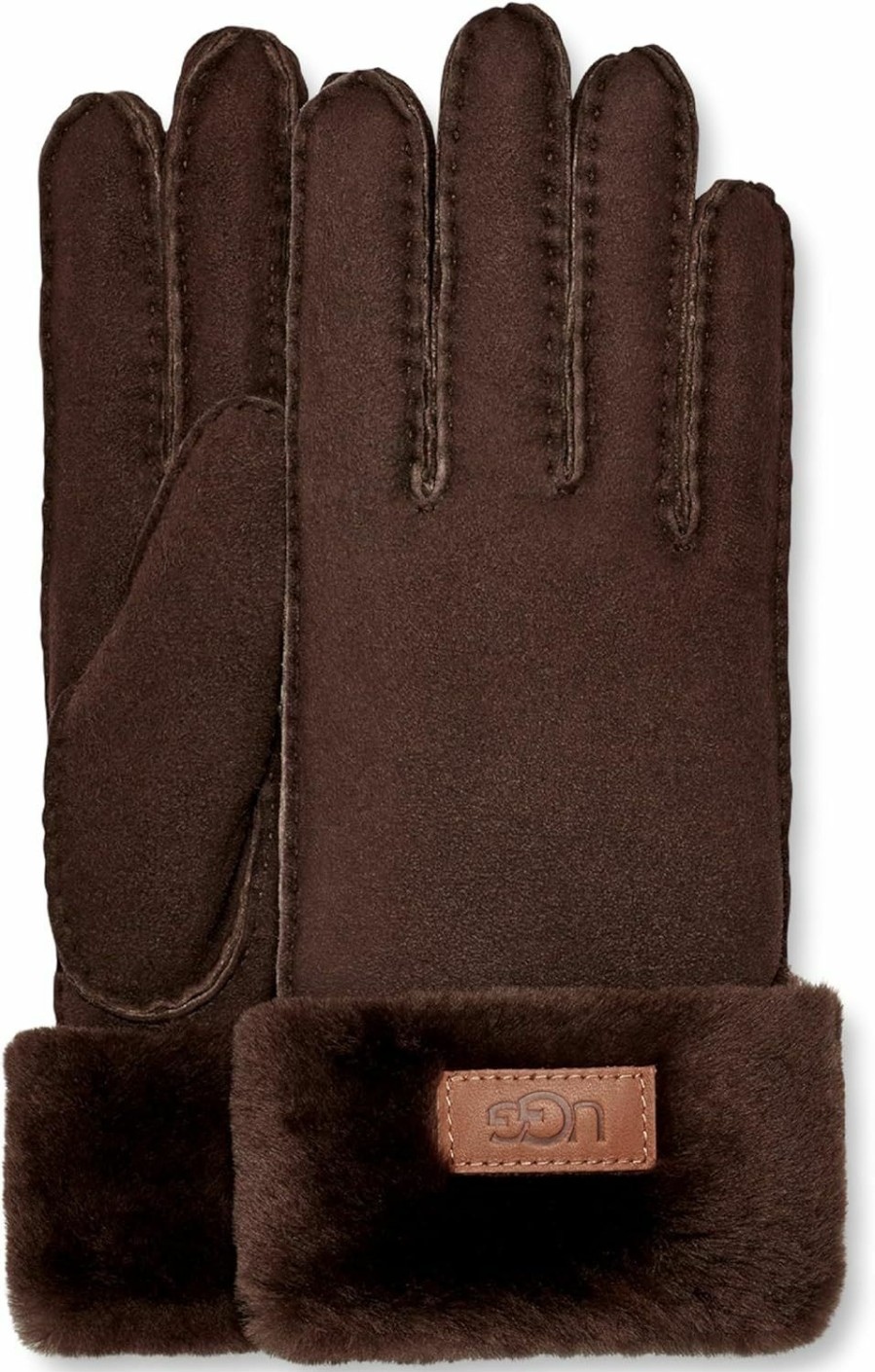 UGG Ugg Women'S Leather Turn Cuff Sheepskin Shearling Lined Glove Hot