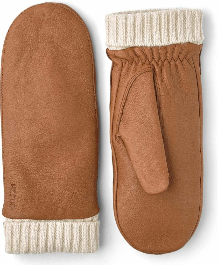 Hestra Hestra Women'S Liv Mitt I Insulated, Leather Mitten With Ribbed Knit Cuff For Winter & Cold Weather Online