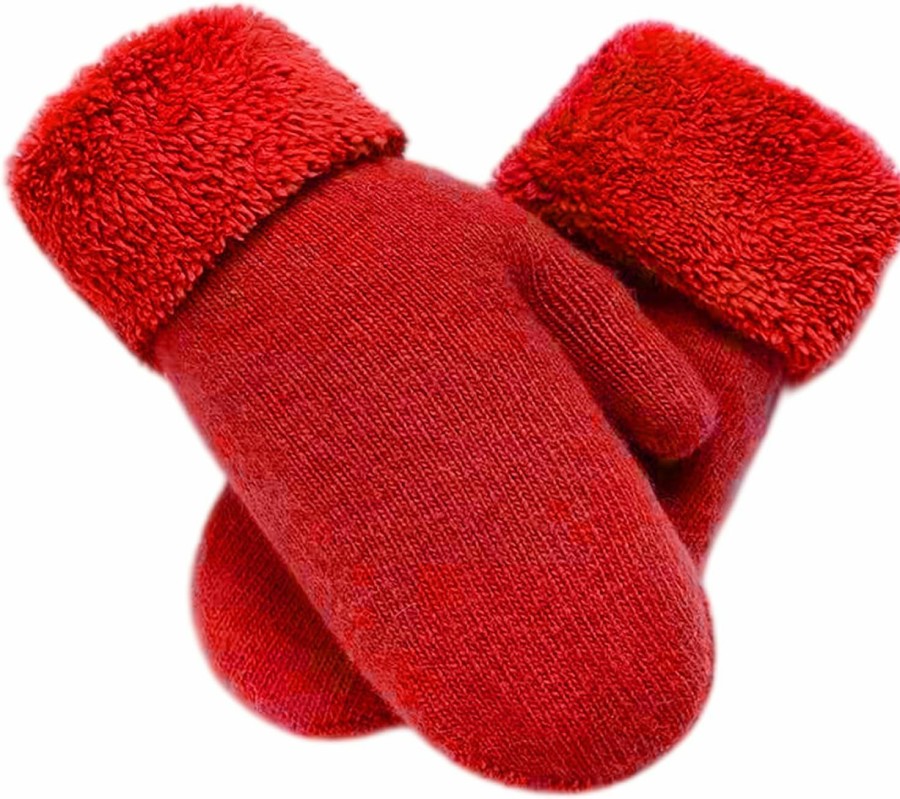 INOGIH Inogih Winter Warm Mittens Cold Weather Gloves For Women - Soft Lining Thick Crochet Cable Knit Gloves Online