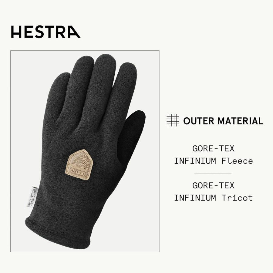 Hestra Hestra Infinium Fleece 5-Finger Glove, Windproof, Breathable Warm Glove For Hiking & Cold Outdoor Recreation Wholesale