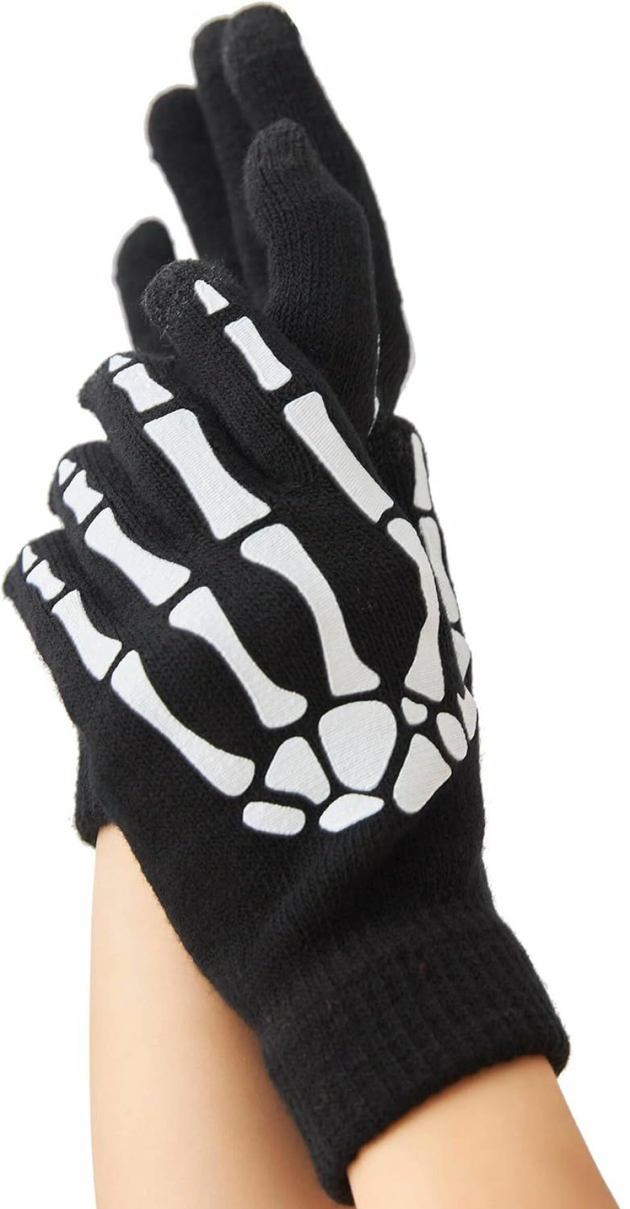 OTPEH Otpeh Skeleton Gloves For Women Kids Winter Warm Fingerless Goth Gloves Glow In The Dark Halloween Costume Emo Accessories Online