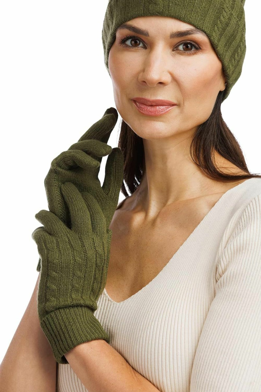 Fishers Finery Fishers Finery Women'S 100% Pure Cashmere Hat & Glove Set With Exquisite Box Hot