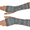 Invisible World Invisible World Women'S Alpaca Wool Fingerless Gloves Texting Typing Charcoal Wholesale