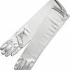 Danielle Women Elegant Elbow Length 15\" Satin Gloves (Silver) Hot