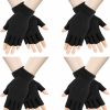 AURUZA Auruza 4 Pairs Winter Half Finger Gloves Knitted Fingerless Mittens Warm Stretchy Gloves For Men And Women Wholesale