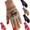 Tatuo Tatuo 3 Pairs Christmas Winter Touchscreen Gloves Texting Gloves Stretch Knitted Mechanic Warm Gloves For Women Men Best