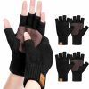 UCQKLI Ucqkli 2 Pairs Winter Fingerless Gloves For Women Men, Gloves For Women Warm Alpaca Wool Stretch Knit Cold Weather, Half Finger Gloves Touchscreen Driving(Black&Black-Medium) New