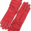 YISEVEN Yiseven Women'S Long Leather Gloves Opera Length Touchscreen With Pleat Detail Clearance