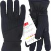 Spyder Spyder Core Conduct Gloves, Black, Touchscreen Compatible, Leather Palm Patch, 360 Degree Stretch, Sweater Knit Bonded Hot