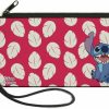 Buckle-Down Buckle-Down Women'S Standard Zip Wallet Lilo & Stitch Small, Red/Blue, 6.5\" X 3.5\" Clearance