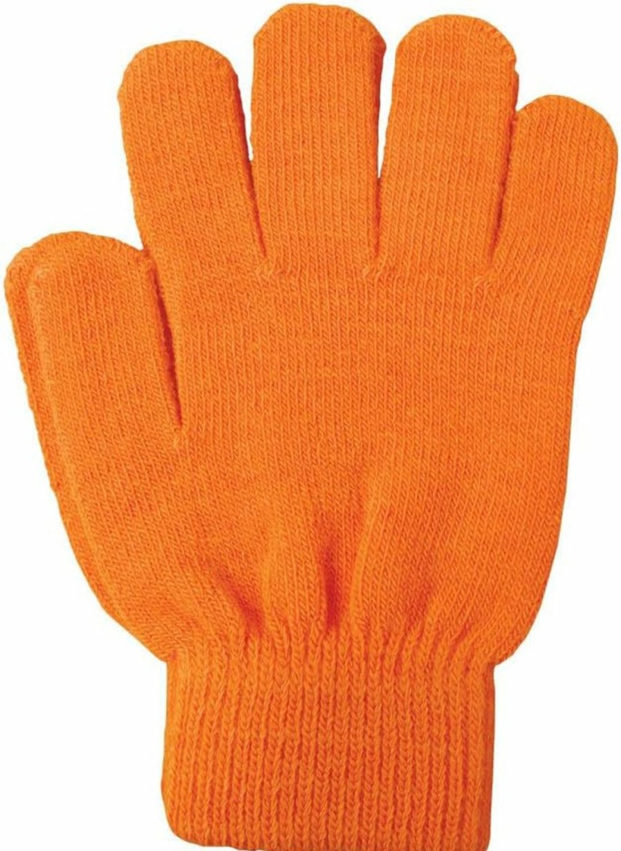 A&R Sports A&R Sports Knit Gloves, Tangerine, One Size Clearance