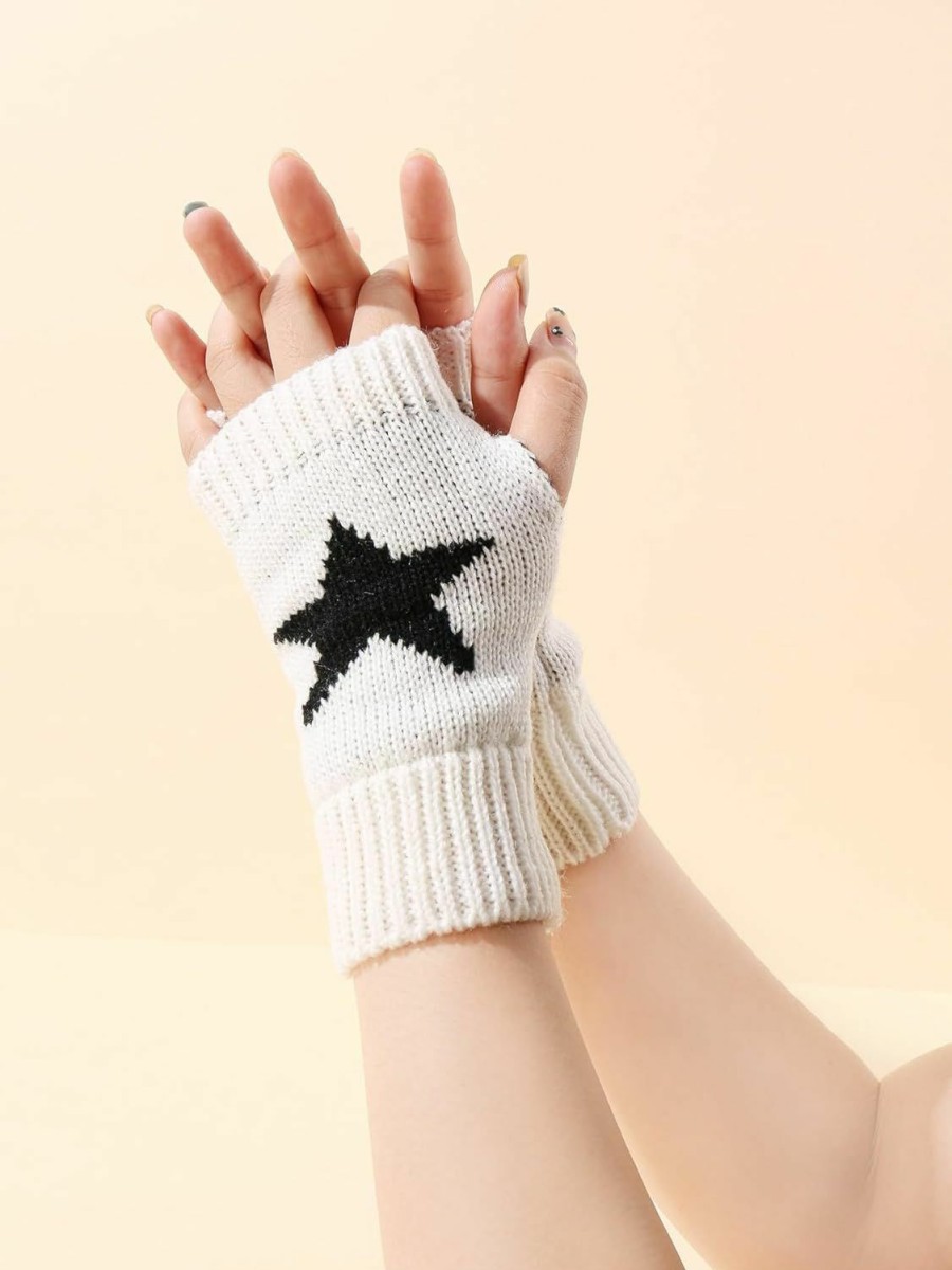 Verdusa Verdusa Women'S Knit Fingerless Gloves With Thumb Hole Winter Warm Short Gloves Wholesale