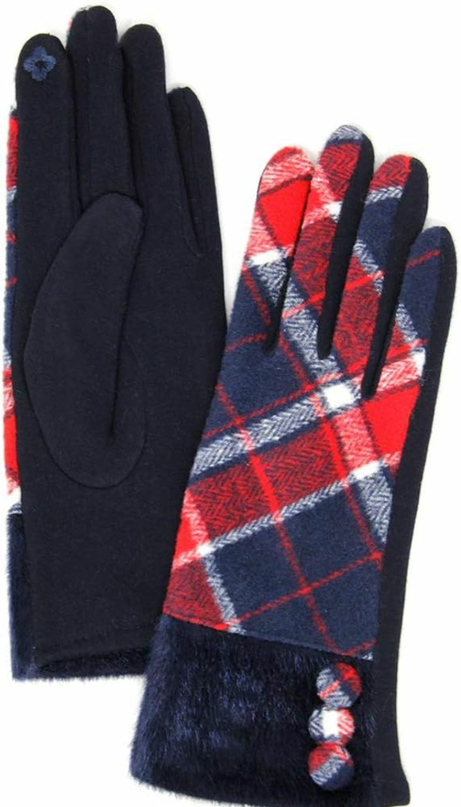 Me Plus Fashion Me Plus Women Winter Gloves Touch Screen Thick Warm Plaid Pattern Gloves With Bow Online