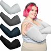 Chuarry 4 Pairs Plus Size Arm Sleeves Uv Sun Protection Cooling Ice Silk Oversized Compression Sleeve Cover For Women Wholesale