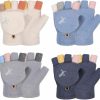 SATINIOR Satinior 4 Pairs Women Fingerless Gloves Winter Flip Gloves Warm Knitted Convertible Mittens Thick Fingerless Mittens With Mittens Cover Rainbow Convertible Gloves For Women Best