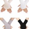 Bememo Bememo Fingerless Gloves Women Uv Protection Gloves Wrist Length Cotton Gloves Sun Block Driving Gloves Uni Clearance