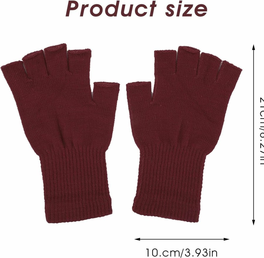 Yolev 4 Pairs Women'S Fingerless Gloves Winter Half Finger Gloves Warm Knitted Gloves For Cold Weather For Men And Women Clearance