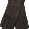 EEM Eem Women'S Leather Gloves, Soft Italian Leather, Soft Fleece Lining, Touch Function, Three Darts New